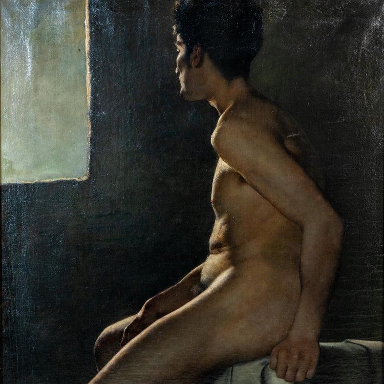 Paul Anton Kaulbach (1864 Hanover - 1930 Berlin) Male Nude - Ehrl Fine Art & Antiques