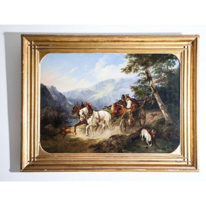 Alois Bach, Return from the Hunt, dat. 1851 - Ehrl Fine Art & Antiques