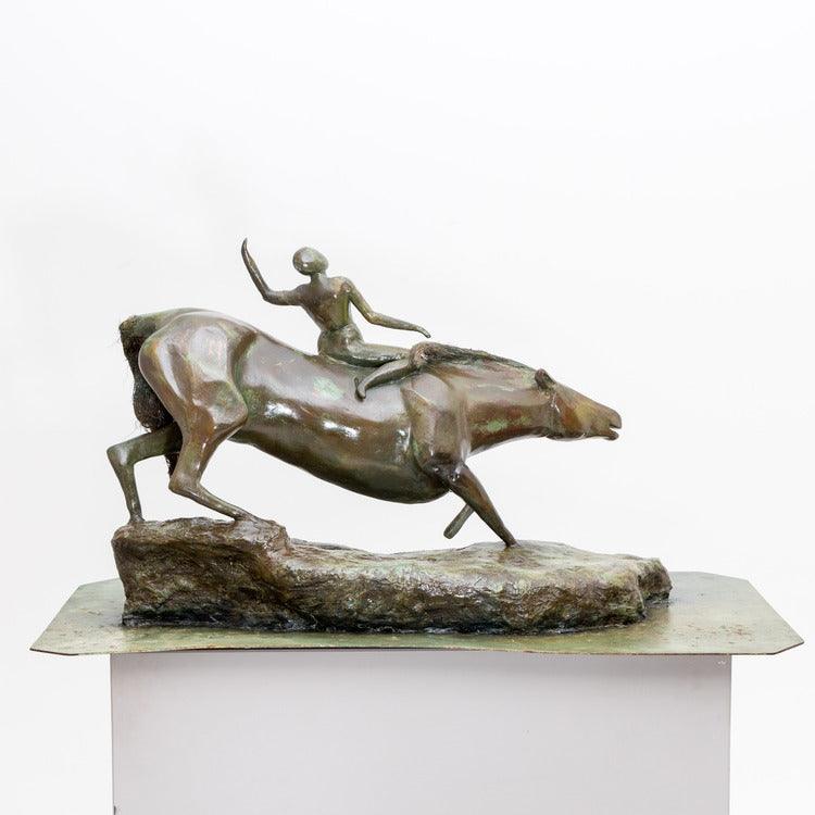 Bronze modernist plaster sculpture, probably France mid-20th century - Ehrl Fine Art & Antiques