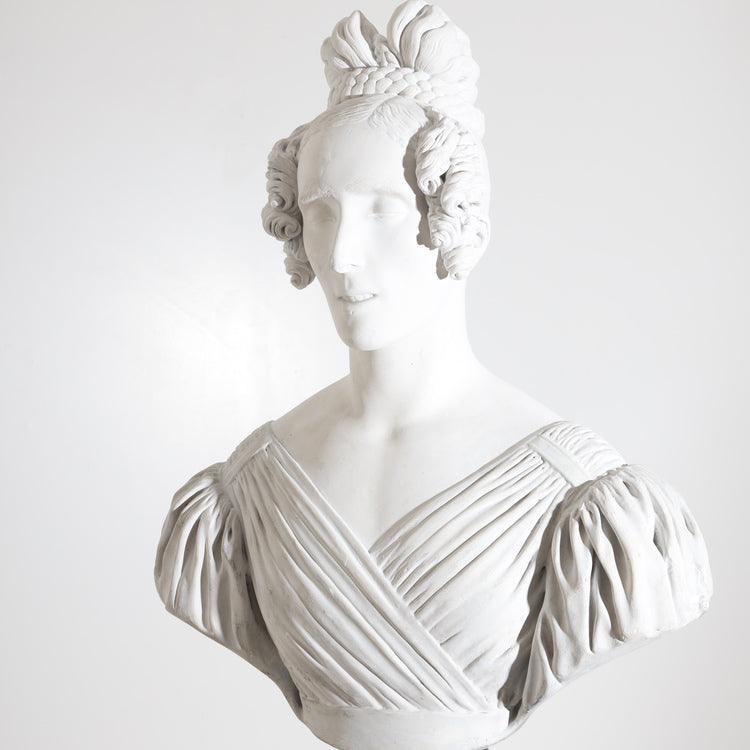 Portrait Bust of a Lady, dated 1837 - Ehrl Fine Art & Antiques