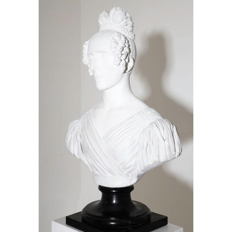 Portrait Bust of a Lady, dated 1837 - Ehrl Fine Art & Antiques