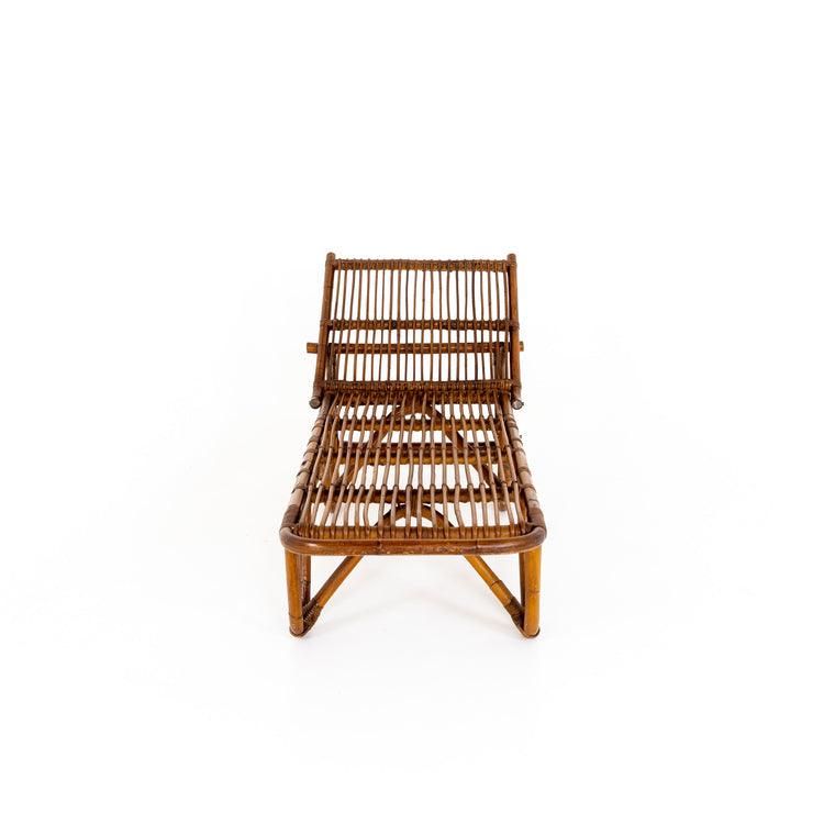 Rattan Chaise Longue, Italy mid 20th century - Ehrl Fine Art & Antiques