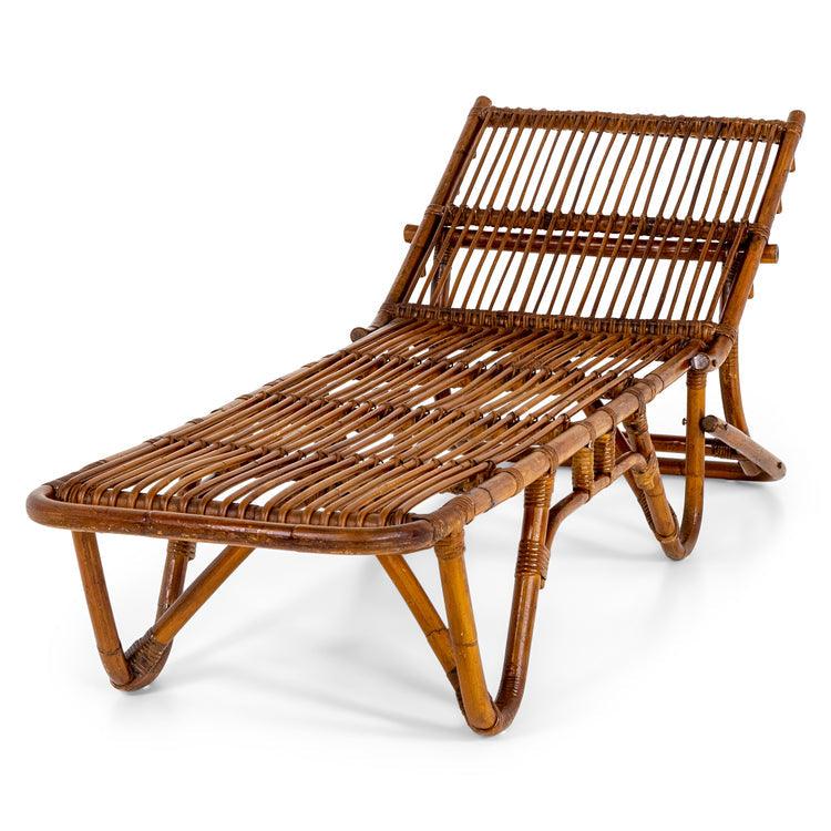 Rattan Chaise Longue, Italy mid 20th century - Ehrl Fine Art & Antiques