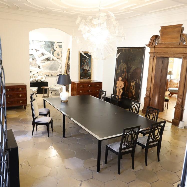 Conference Table, Fasce Cromate Series, Caccia Dominioni for Azucena, Italy 1960s - Ehrl Fine Art & Antiques