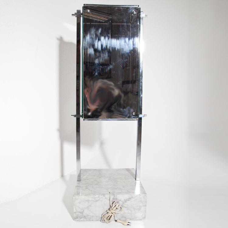 Mirrored Floor Lamp attr. to Ignazio Gardella for Azucena, 1960s - Ehrl Fine Art & Antiques