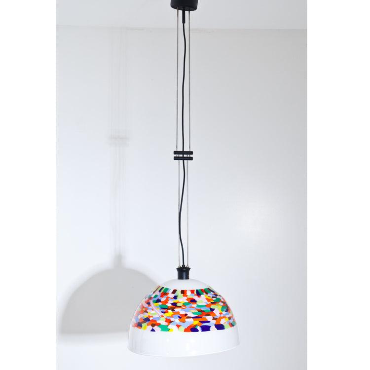 Pendant Lamp with Murrine Glass Shade, Italy 1980s/90s - Ehrl Fine Art & Antiques
