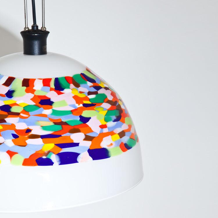 Pendant Lamp with Murrine Glass Shade, Italy 1980s/90s - Ehrl Fine Art & Antiques