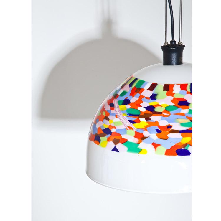 Pendant Lamp with Murrine Glass Shade, Italy 1980s/90s - Ehrl Fine Art & Antiques