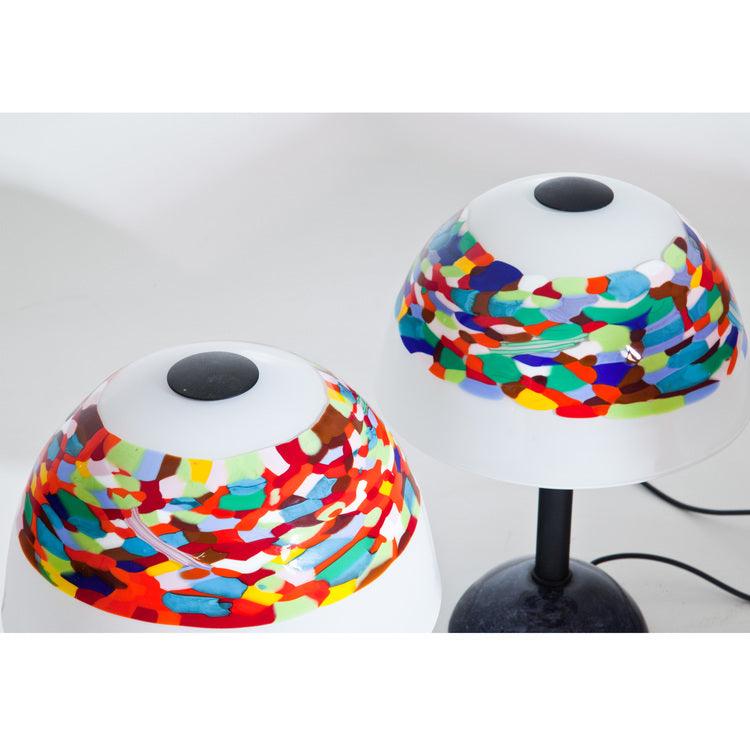 Table Lamps with Murrine Glass Shades, Italy 20th Century - Ehrl Fine Art & Antiques