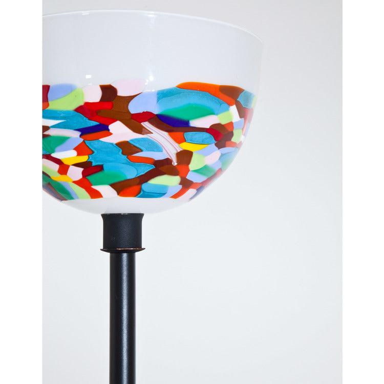 Floor Lamp with Murrine Glass Shade, Italy 20th Century - Ehrl Fine Art & Antiques