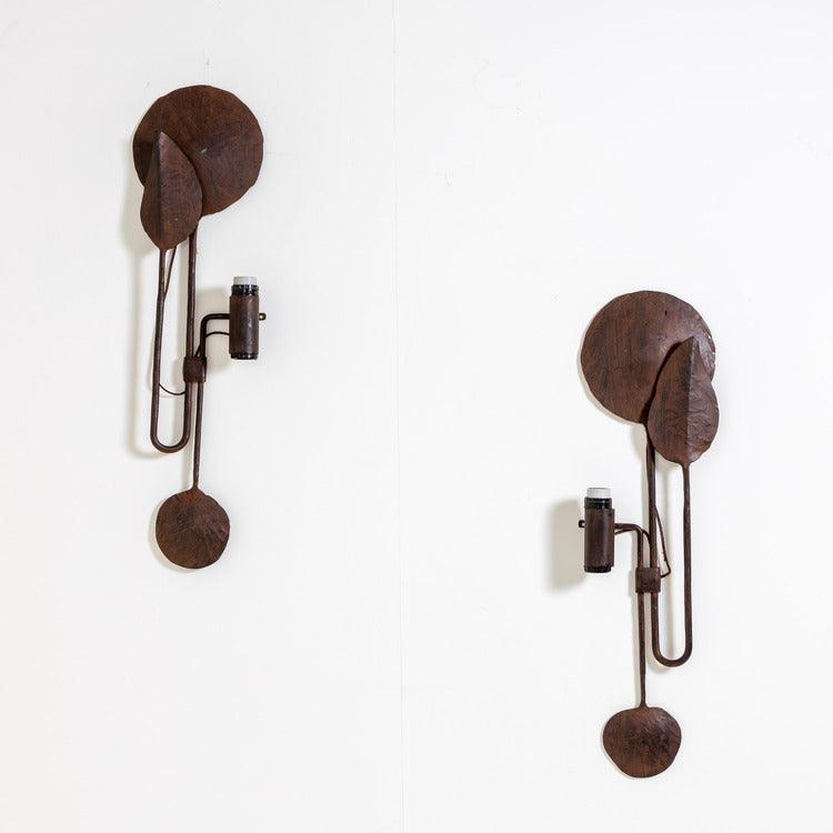 Brutalist Sconces, Italy 1960s - Ehrl Fine Art & Antiques