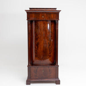 Biedermeier Pillar Cabinet, 1st Half 19th Century