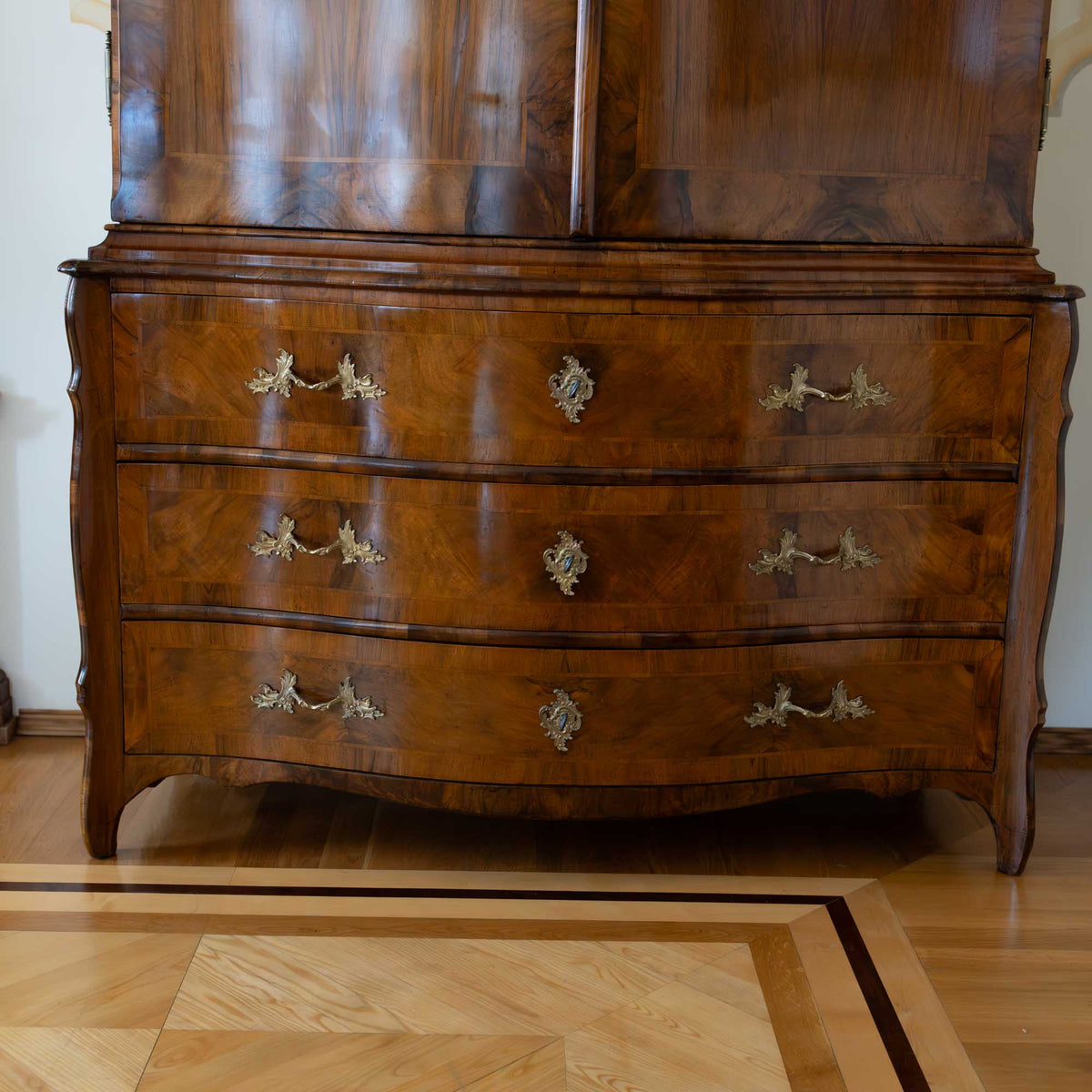 Tall Baroque Cabinet in Walnut, Mid-18th Century
