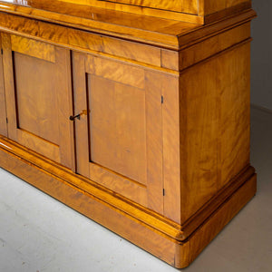 Large Library Bookcase in Birch, Northern Europe, early 19th Century