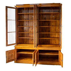 Large Library Bookcase in Birch, Northern Europe, early 19th Century