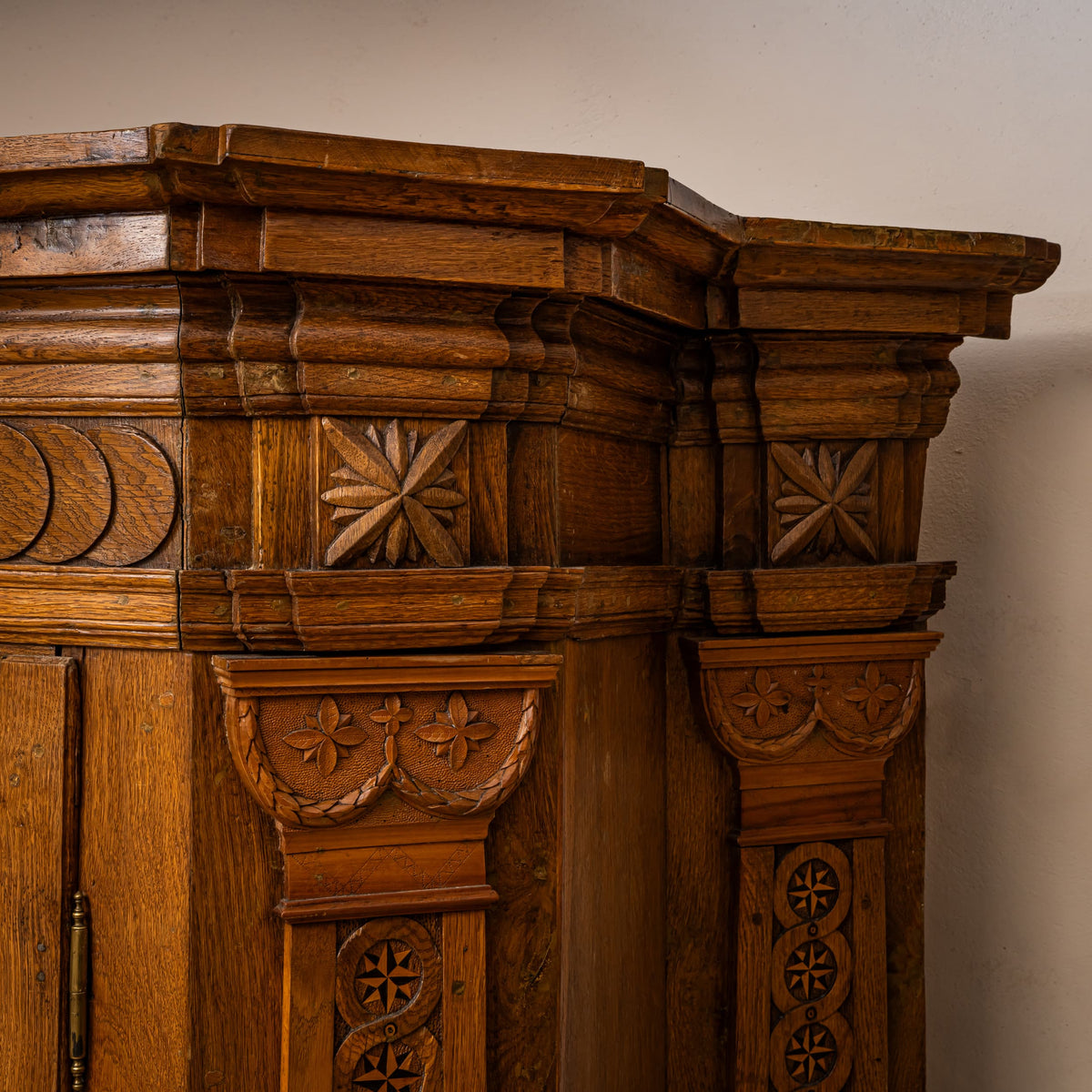 Oak Baroque Wardrobe, German, Mid-18th Century