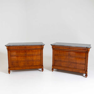Large Chests of Drawers with stone tops, Italy Mid-19th Century