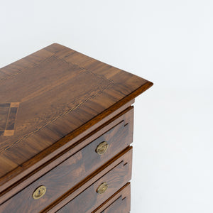 Louis Seize Chest of Drawers with Side Lock, Nuremberg, late 18th Century