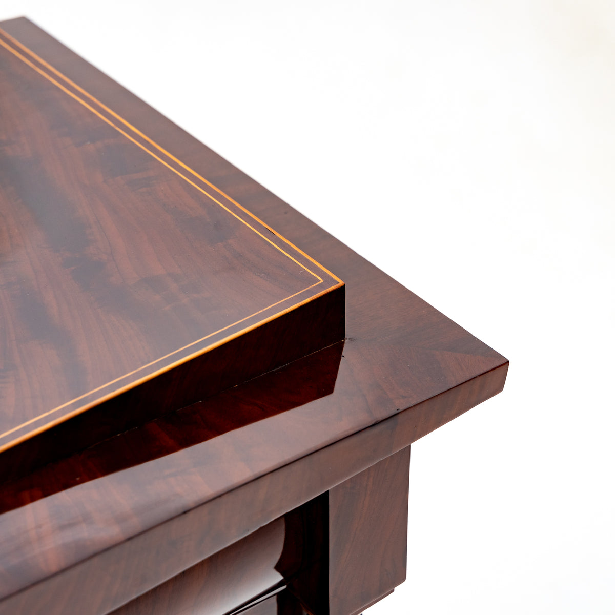 Biedermeier Chest of Drawers with Trumeau Mirror, North German, early 19th Century
