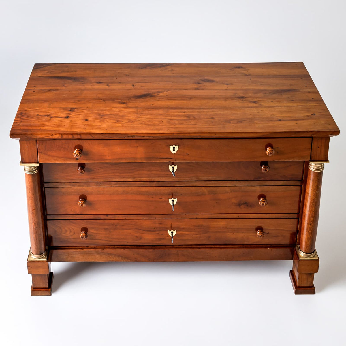 Empire Chest of Drawers with Columns, France, early 19th Century