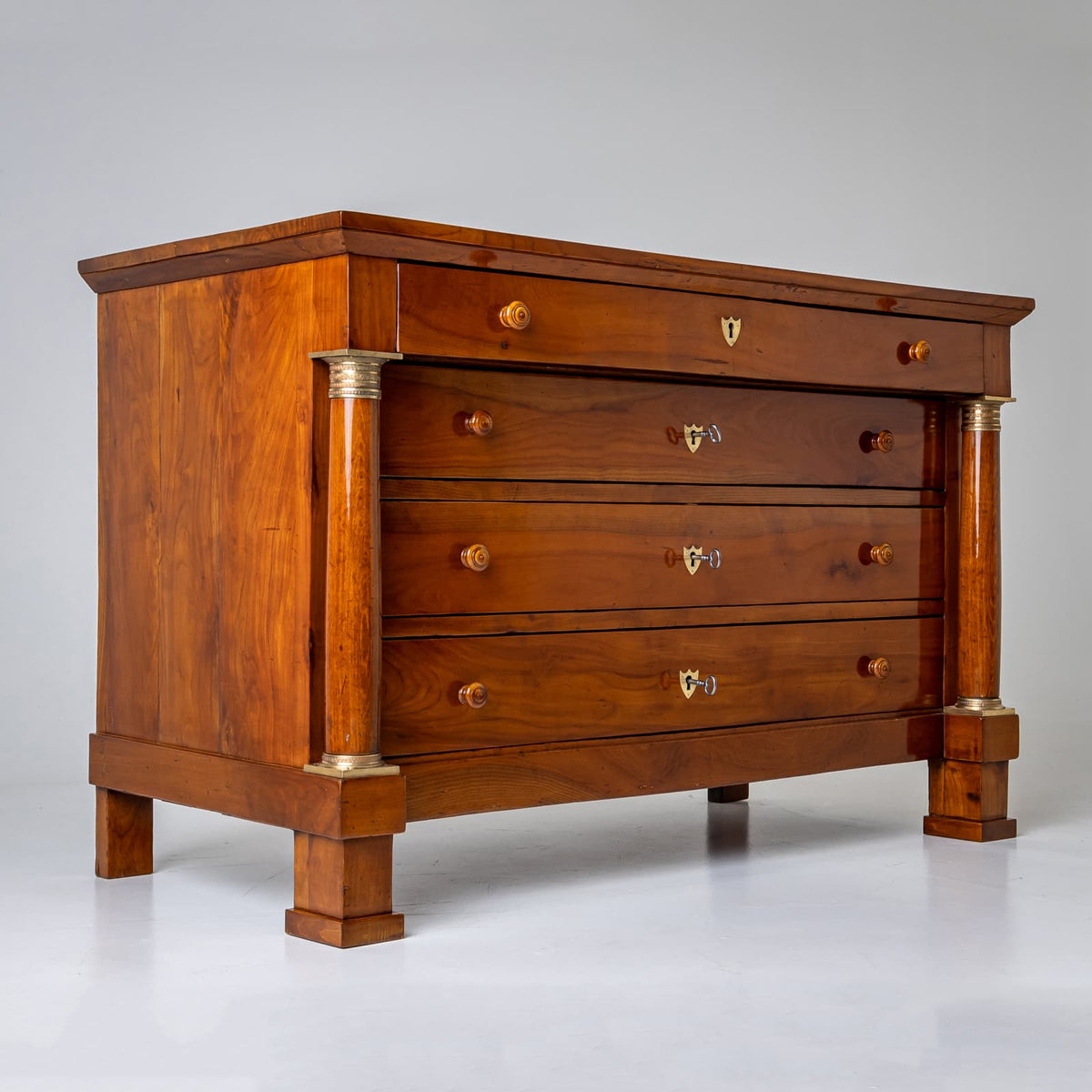 Empire Chest of Drawers with Columns, France, early 19th Century