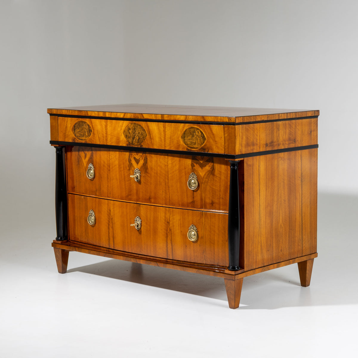 Kommode mit Umdruckdekor, süddeutsch, um 1820