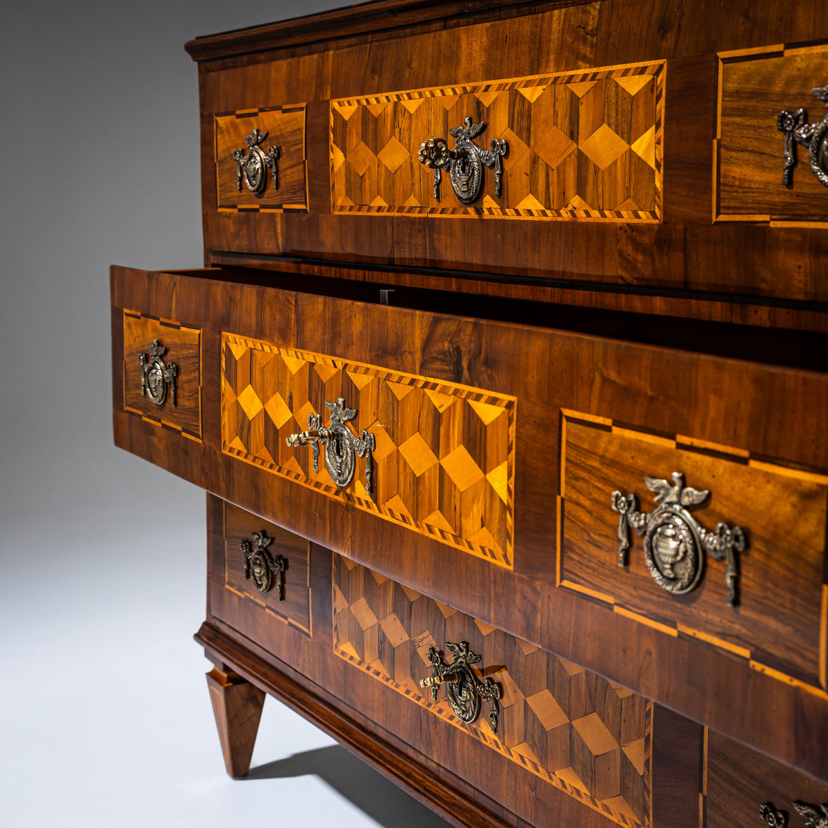 Louis XVI Marquetry Chest of Drawers, Late 18th Century