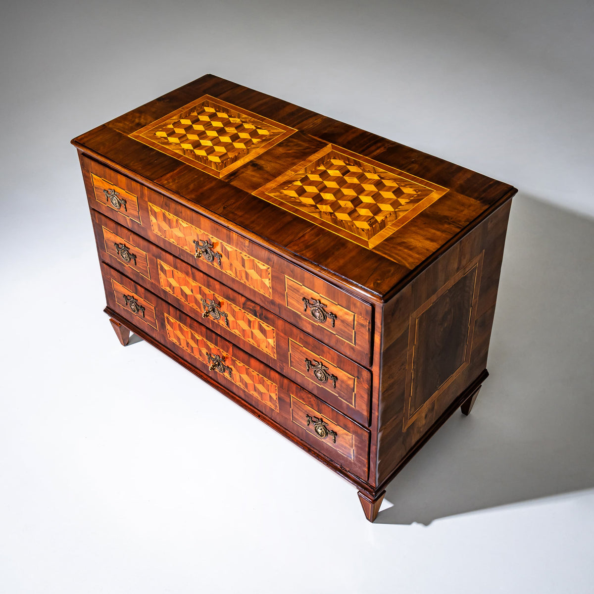 Louis XVI Marquetry Chest of Drawers, Late 18th Century