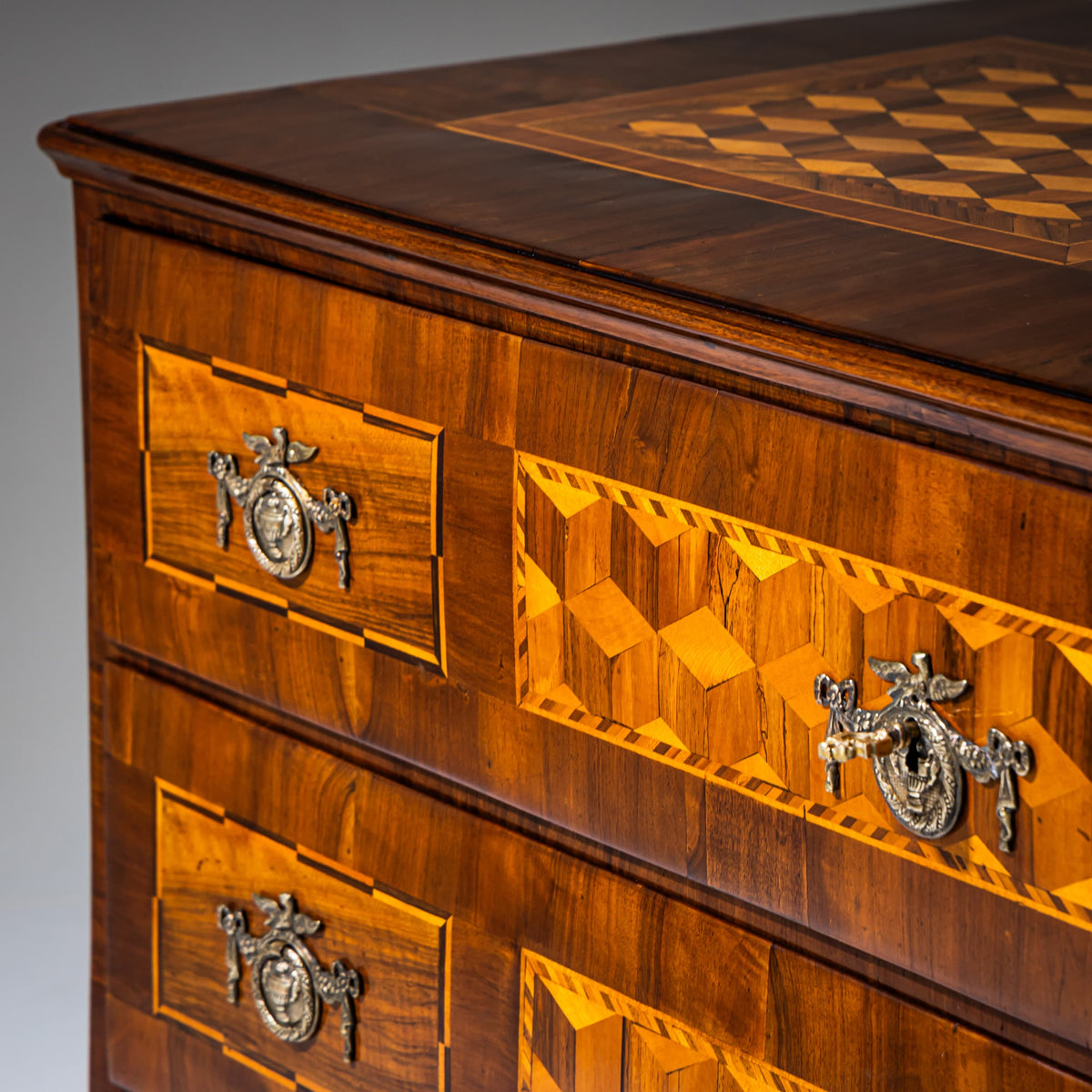 Louis XVI Marquetry Chest of Drawers, Late 18th Century