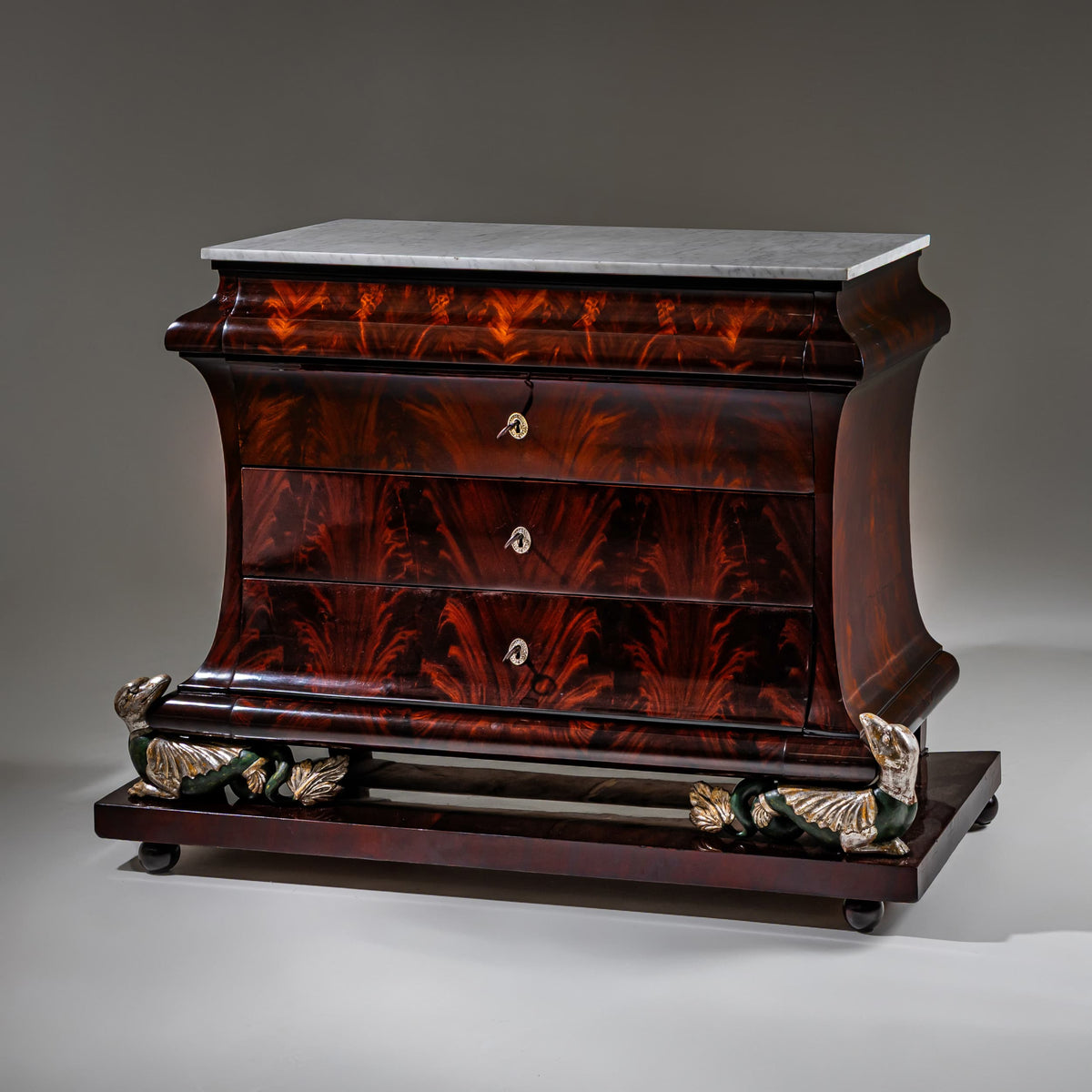 Empire Chest of Drawers in Mahogany, Spain, Early 19th Century