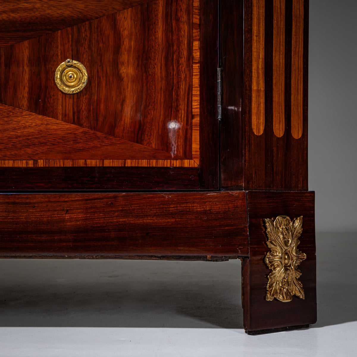 Faux Commode Side Cabinet with Marble Top, 19th Century