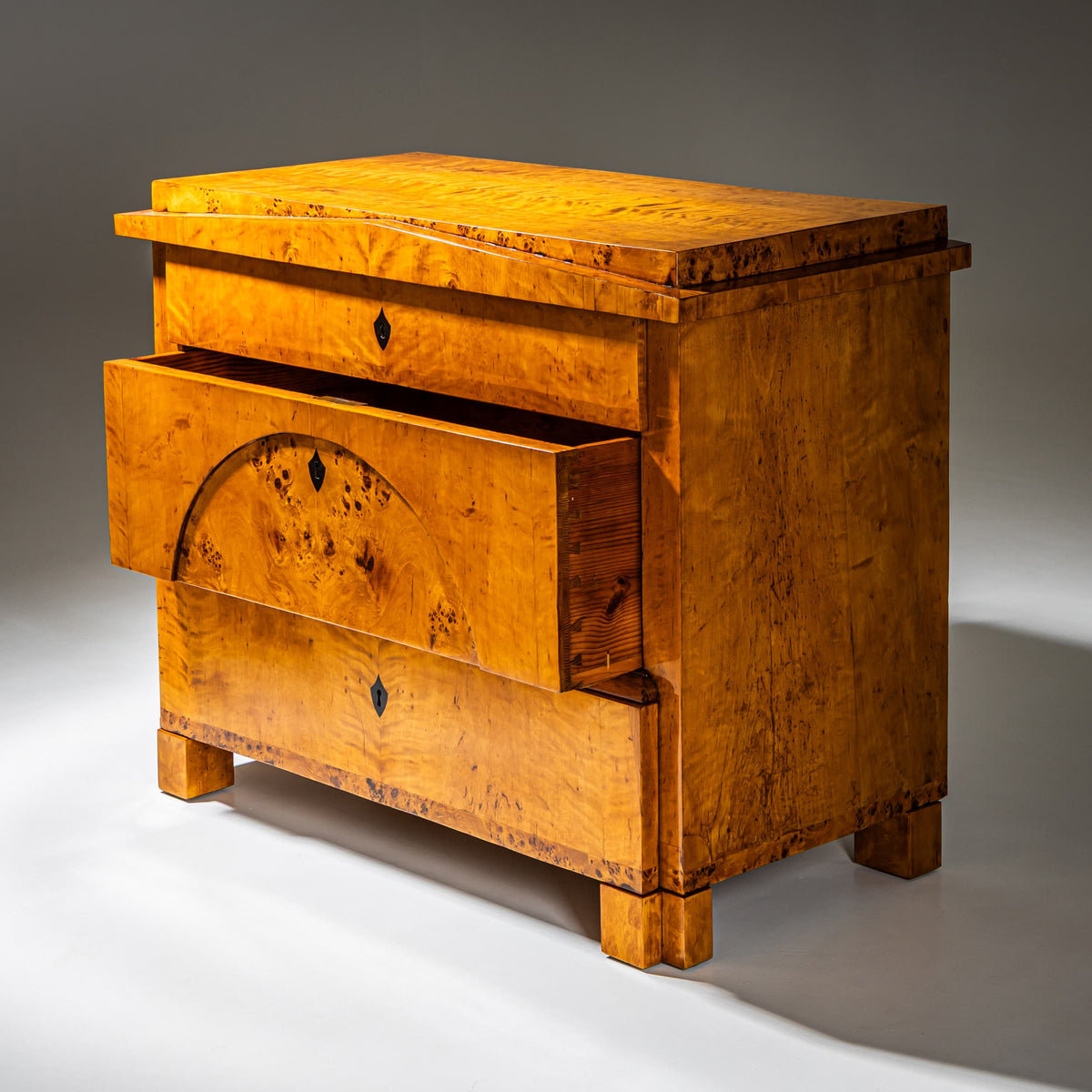 Biedermeier Chest of Drawers in Birch, Northern Germany, circa 1820