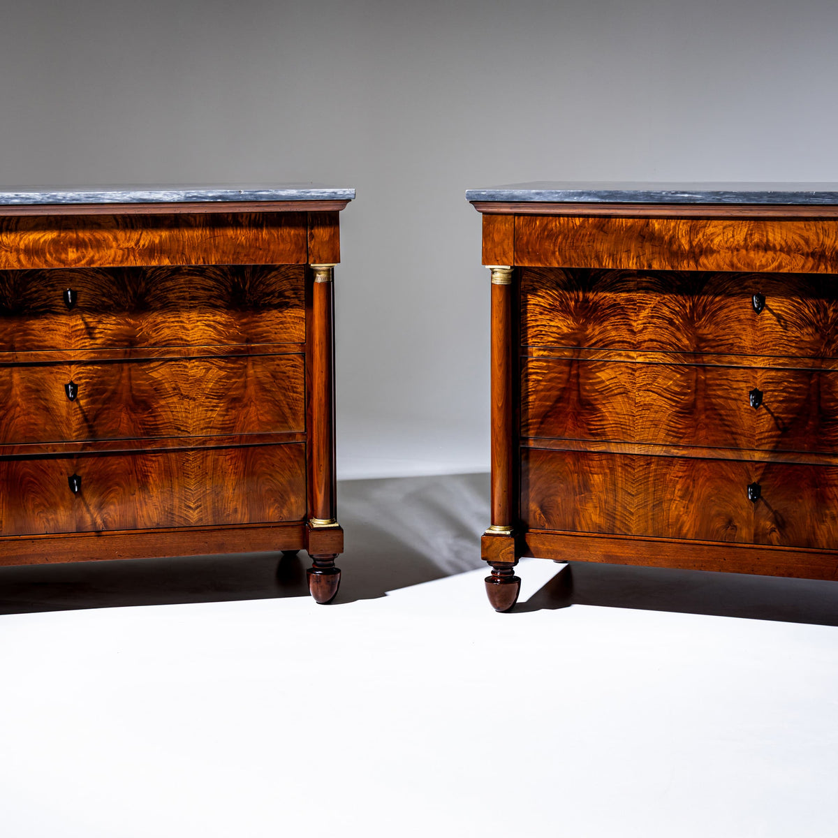 Pair of Chests of Drawers with Marble Tops, Italy, Circa 1820