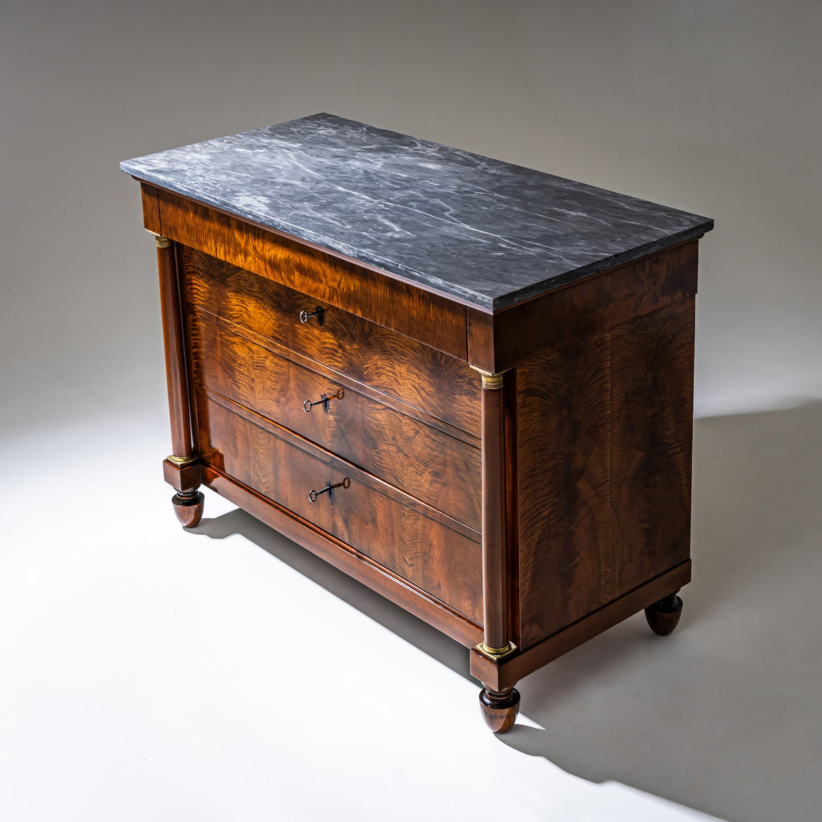 Pair of Chests of Drawers with Marble Tops, Italy, Circa 1820