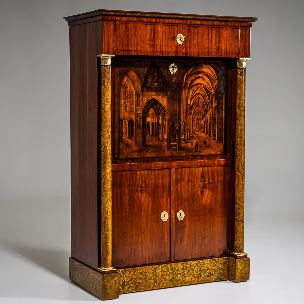 Biedermeier-Sekretär mit Umdrucktechnik, Johann Georg Hiltl (1771–1845), München, um 1825