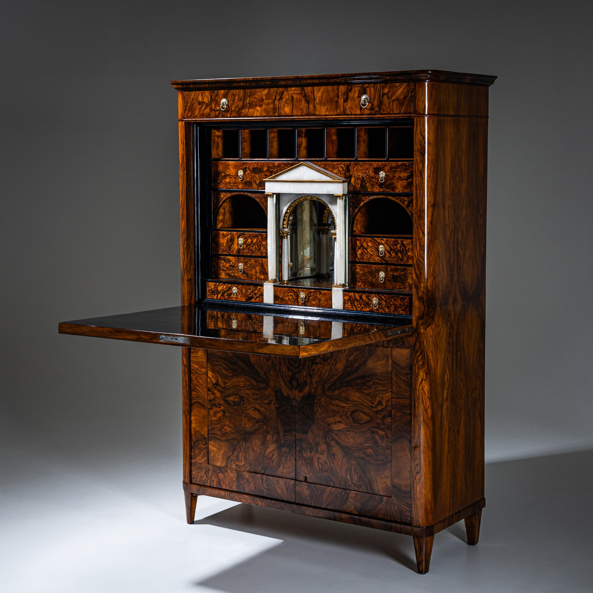 Biedermeier Secretary in Walnut, Austria, circa 1830