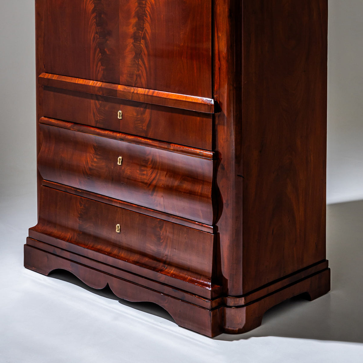 Biedermeier Mahogany Secretary Cabinet, circa 1830