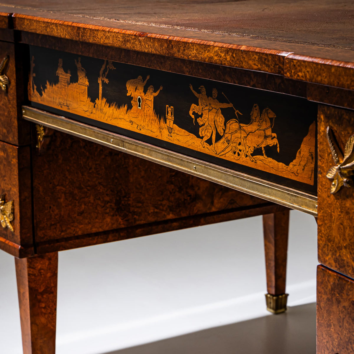 Thuya Burl Bureau Plat, Italy, circa 1900