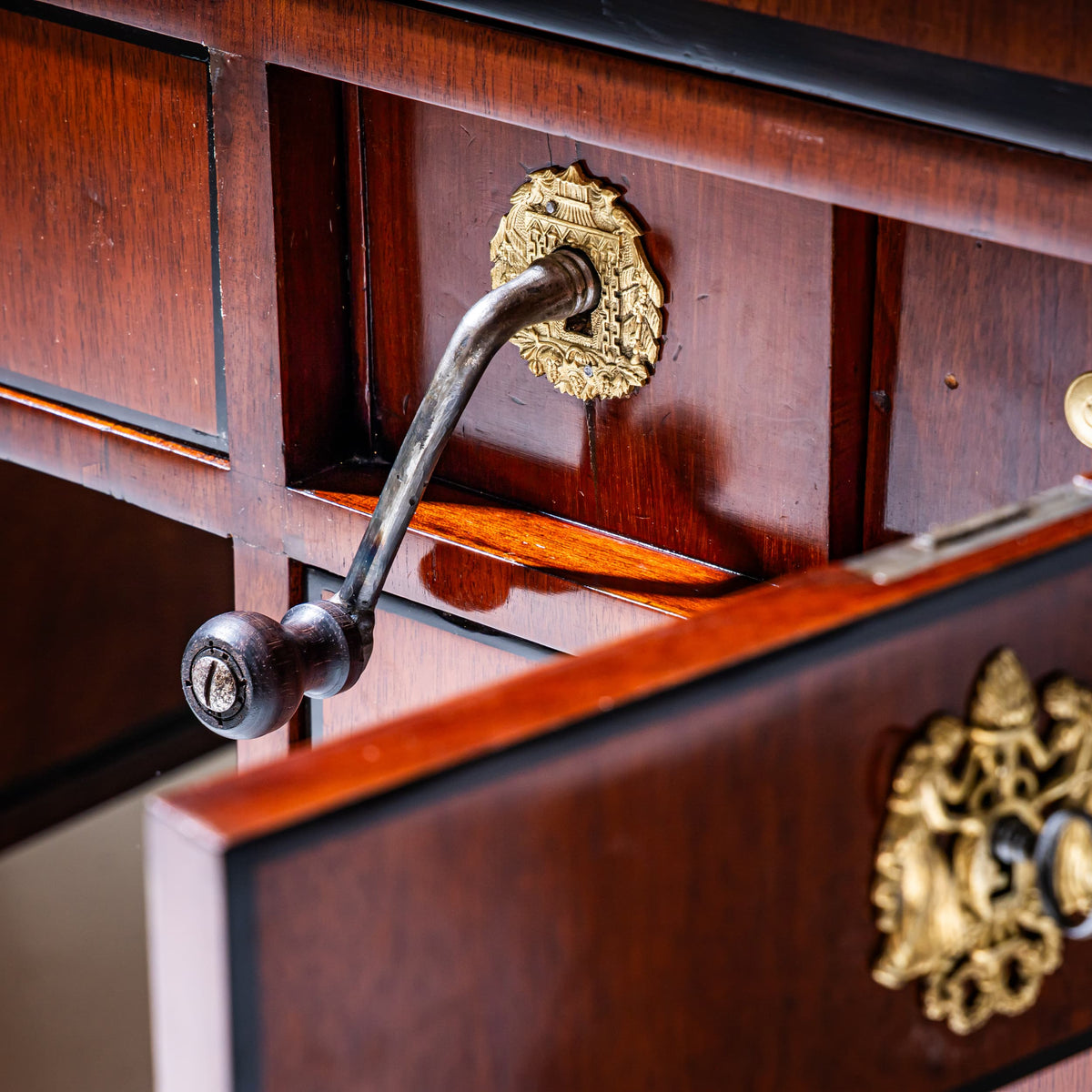 Early Biedermeier Mechanical Desk, Formerly Owned by Charles Schulmeister, Austria, Probably Vienna, Early 19th Century