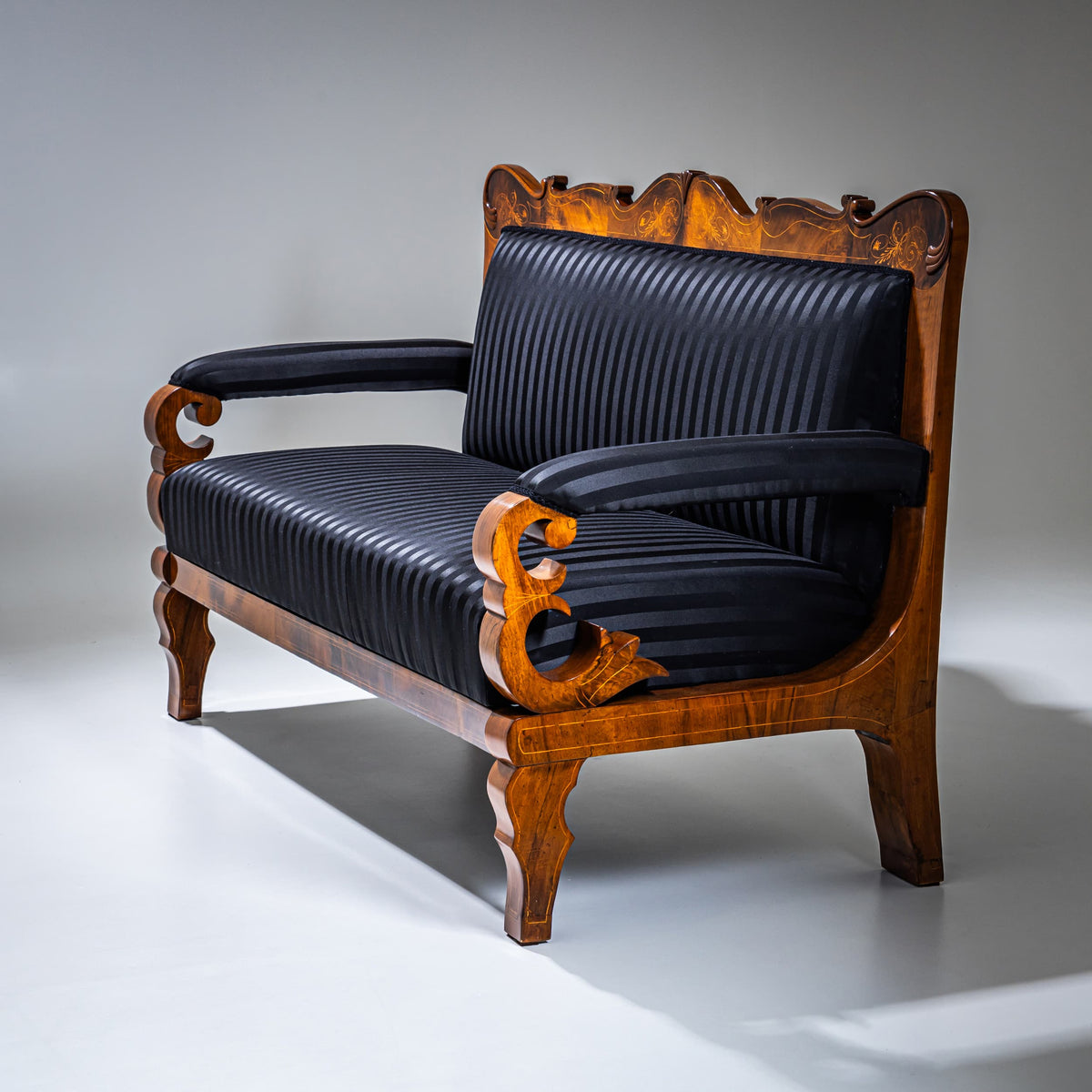 Biedermeier Settee, deutsch, um 1830