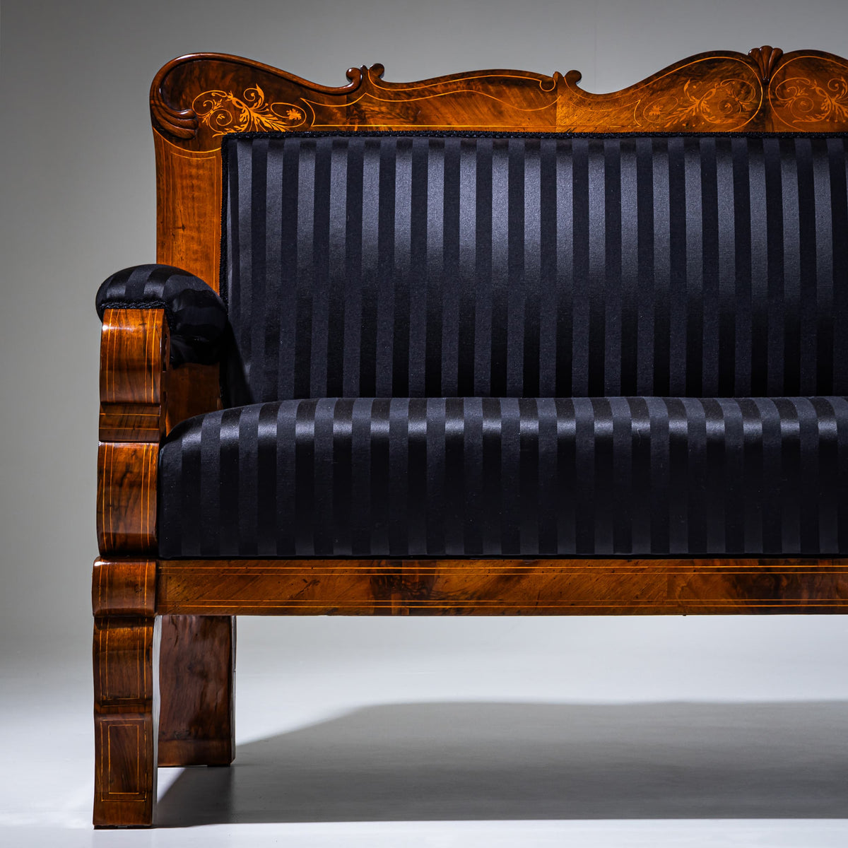 Biedermeier Settee, deutsch, um 1830