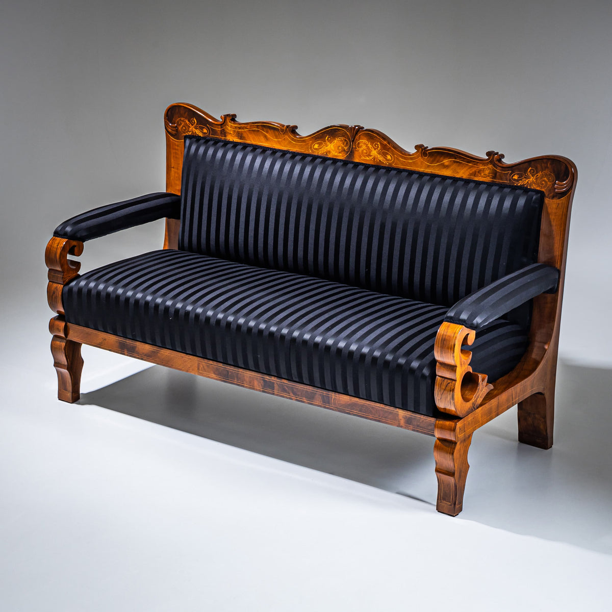 Biedermeier Settee, deutsch, um 1830
