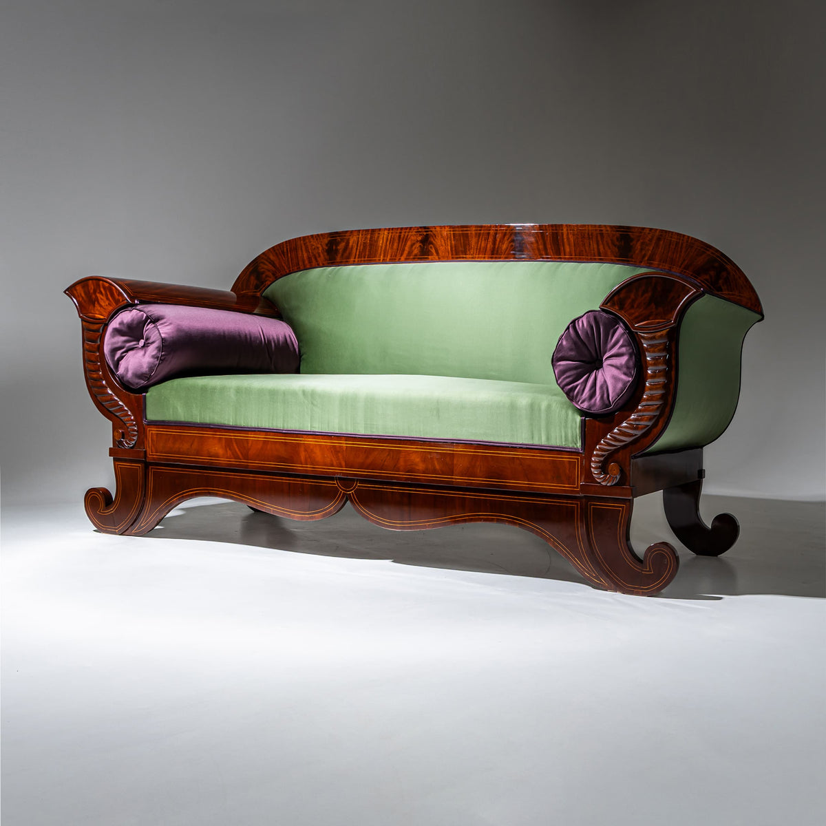 Biedermeier Sofa in Mahogany, Northern Germany, circa 1830