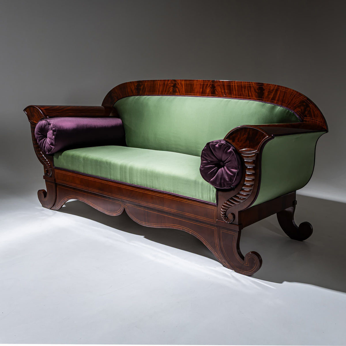 Biedermeier Sofa in Mahogany, Northern Germany, circa 1830