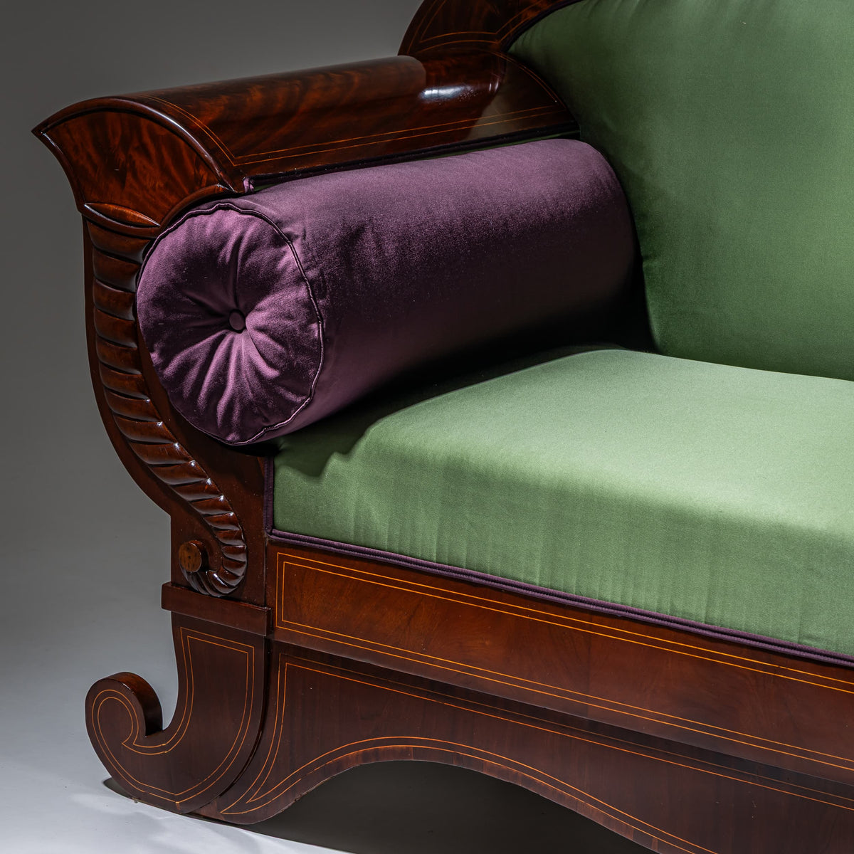 Biedermeier Sofa in Mahogany, Northern Germany, circa 1830