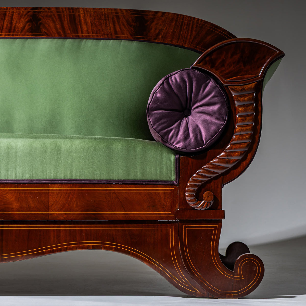 Biedermeier Sofa in Mahogany, Northern Germany, circa 1830