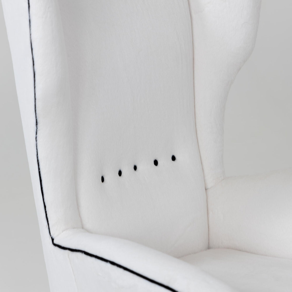 Wingback Armchair, Italian Manufactory, Mid-20th Century