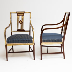 Classicist Dining Room Chairs, Baltic, End of 18th Century