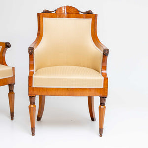 Pair of Armchairs with Dolphin Décor, 1827