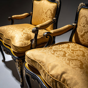 Baroque Armchairs, Mid-18th Century